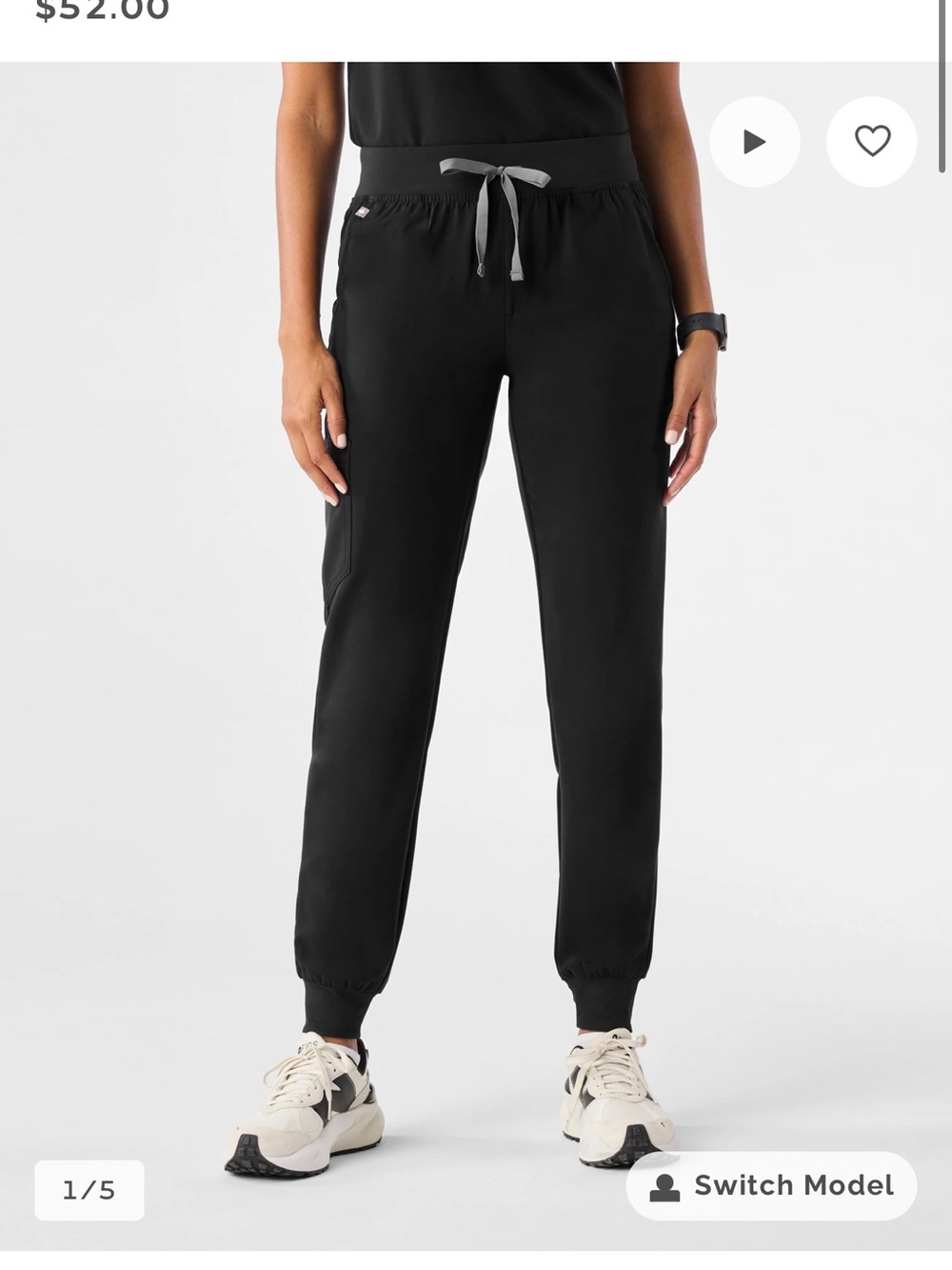 FIGS Womens Zamora Joggers in Black